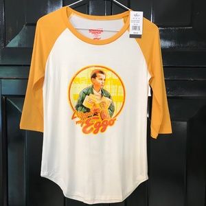 Stranger Things Eggo Raglan T-shirt XS NWT